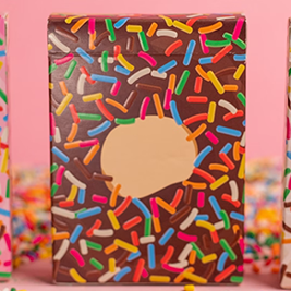 [CLEARANCE] Papa Leon's Wicked Donuts Chocolate Frosted Gilded Brown Playing Cards