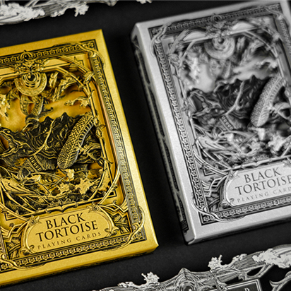 Black Tortoise Black Gold Box Set by Ark Playing Cards