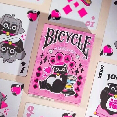 Bicycle Cat (Pink) Playing Cards by US Playing Card Co.