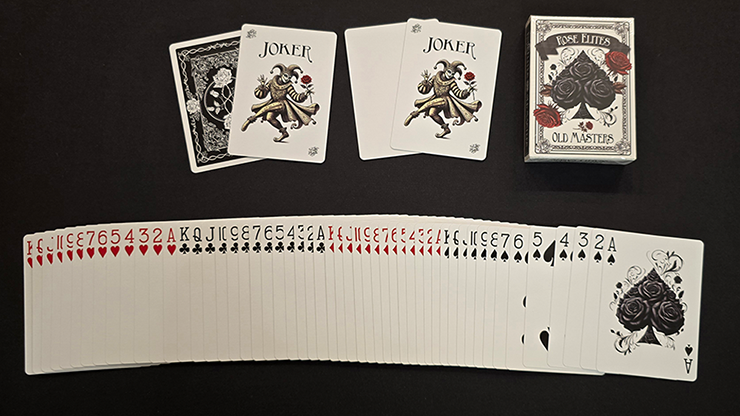 Rose Elites - Old Masters (Black) Playing Cards