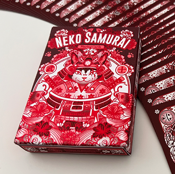Neko Samurai (Red) Playing Cards