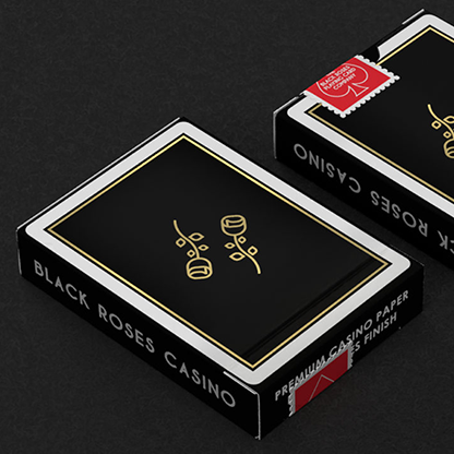 Gold Foil Black Roses Casino