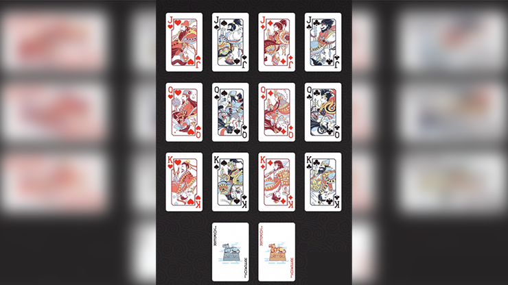 GUAN DAM -Warriors of the Three Kingdoms (Black) Playing Cards by YOKAGAME
