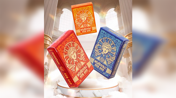 Sun God Greek Mythology Themed Blue Edition Playing Cards