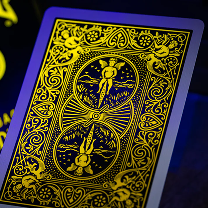 Bicycle Neon Rider Back Yellow-Starburst Deck Playing Cards