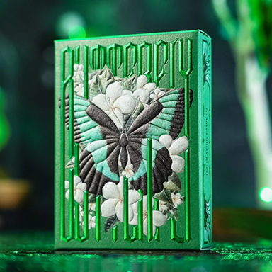 Emerald Green Morpho Playing Cards by TCC Fashion