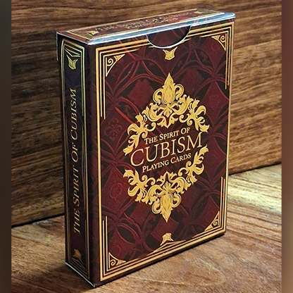 The Spirit of Cubism (Dark Red) Playing Cards