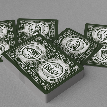 Schrodinger's Cat: Alive Green Edition Playing Cards