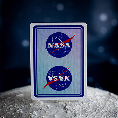 NASA HOLOGRAPHIC FOIL "MEATBALL" LOGO PLAYING CARDS
