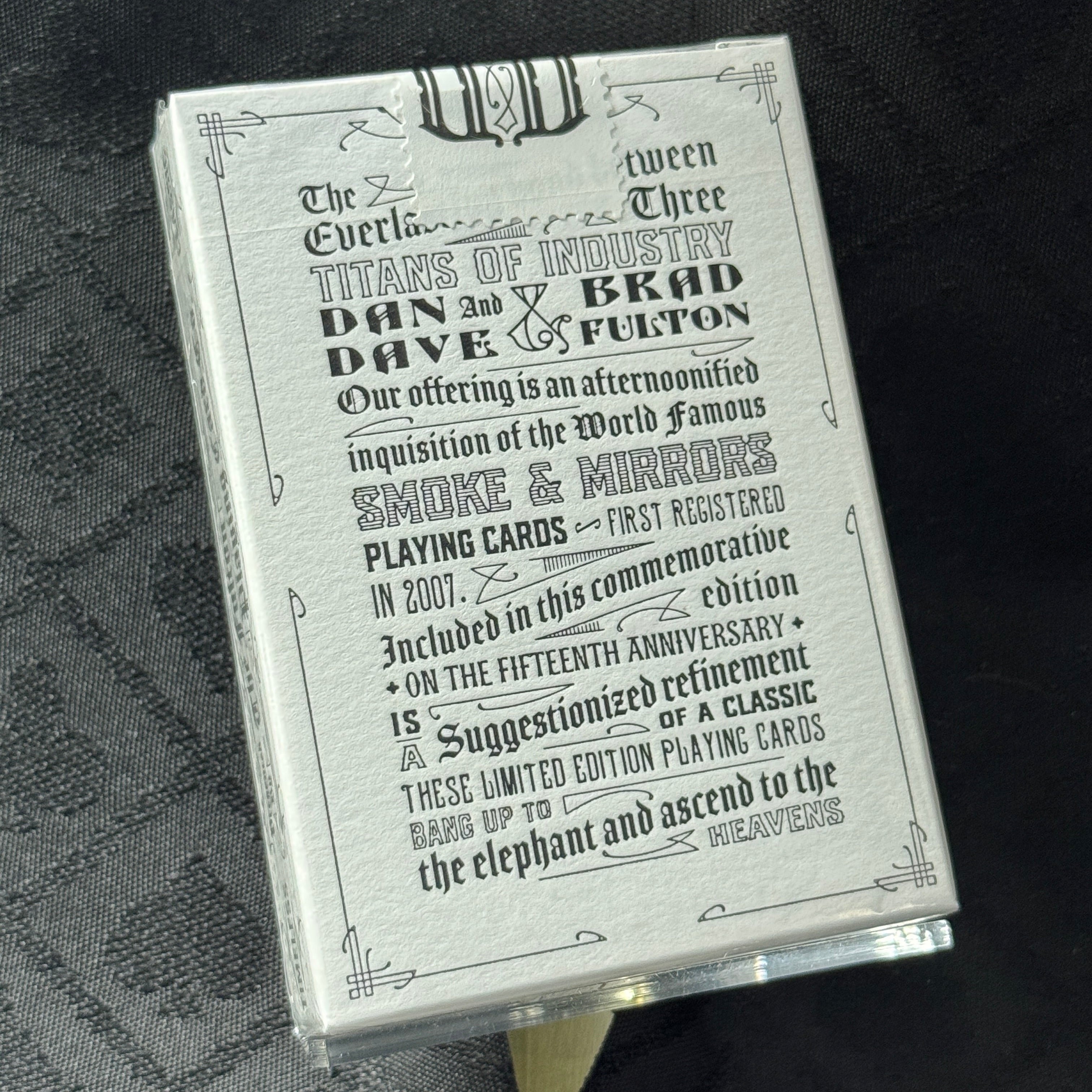 Smoke & Mirrors 15th Anniversary (Smoke) Playing Cards