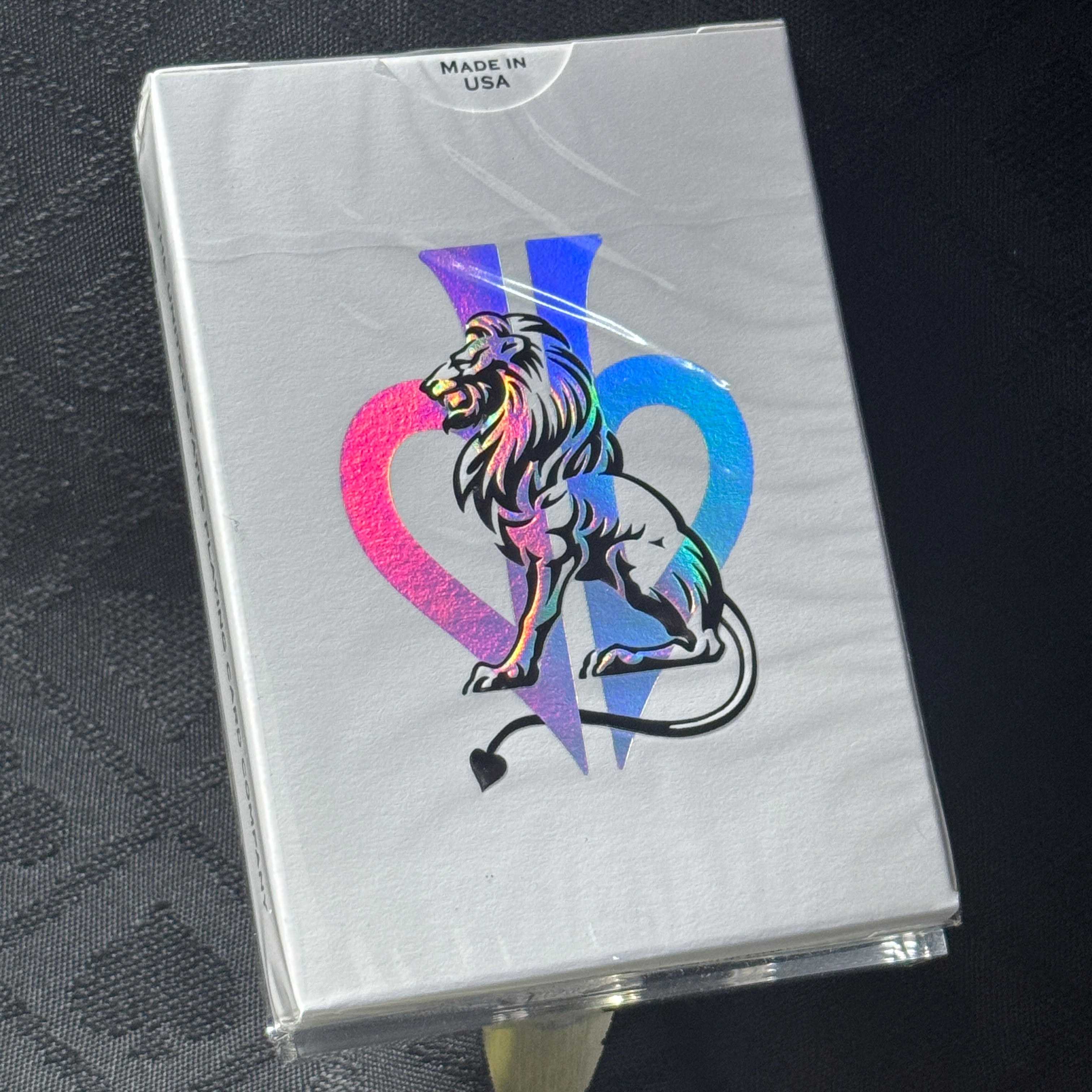 White Lions Playing Cards