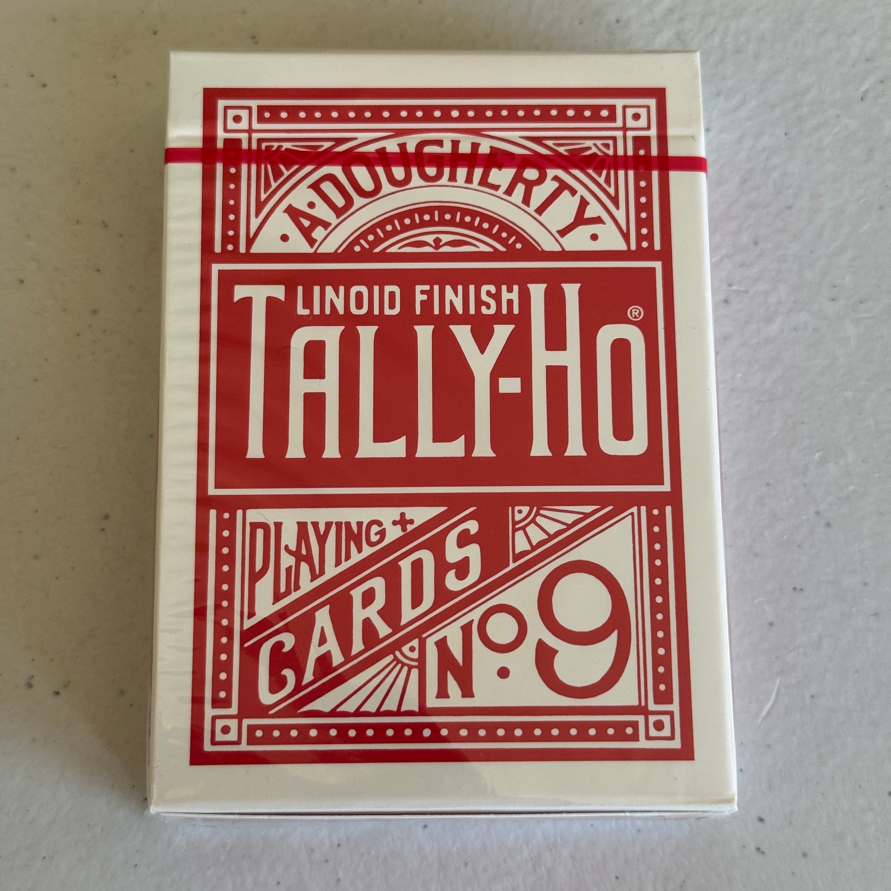 Thin Crushed Tally-Ho Circle Back (Red) Playing Cards