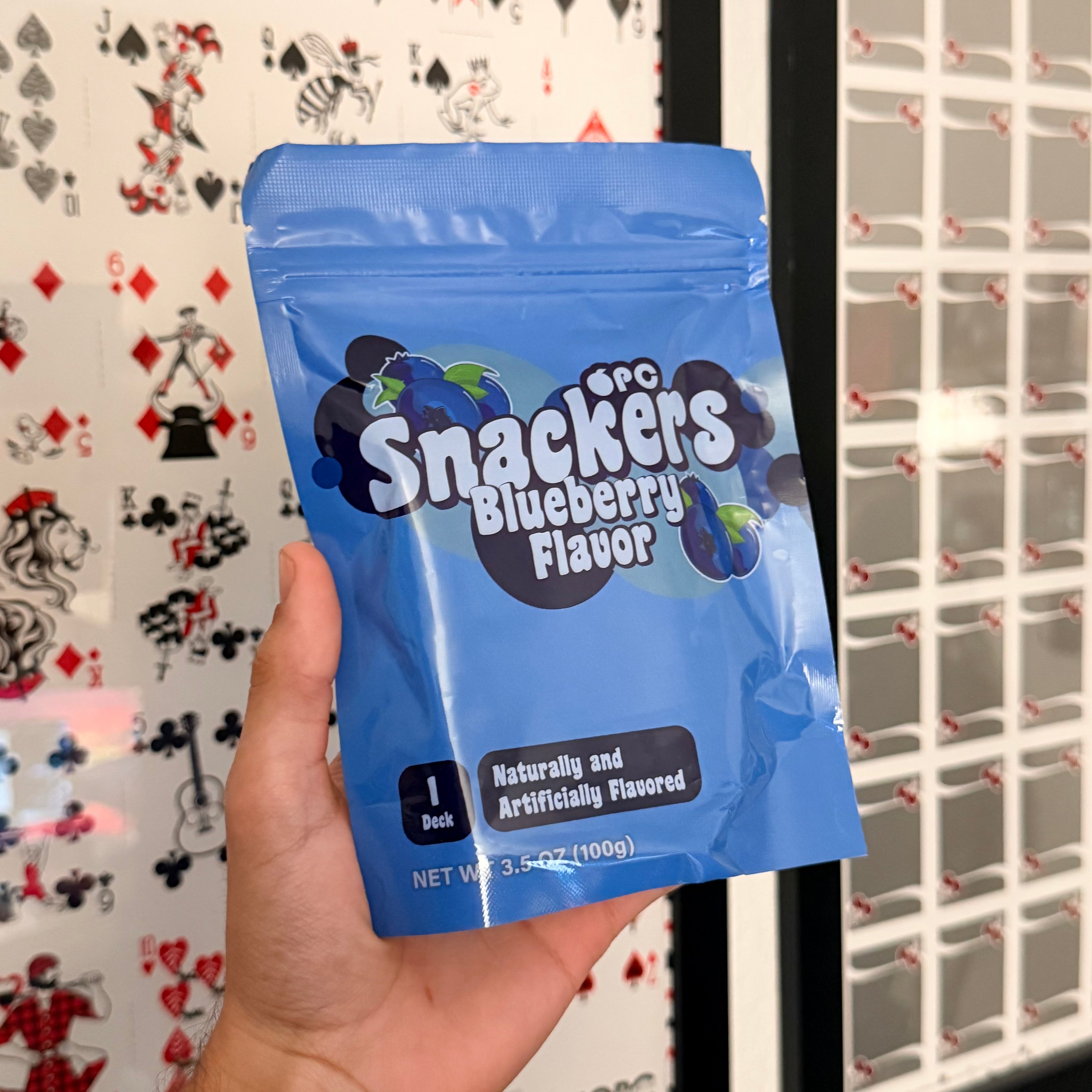 Snackers Blueberry Playing Cards