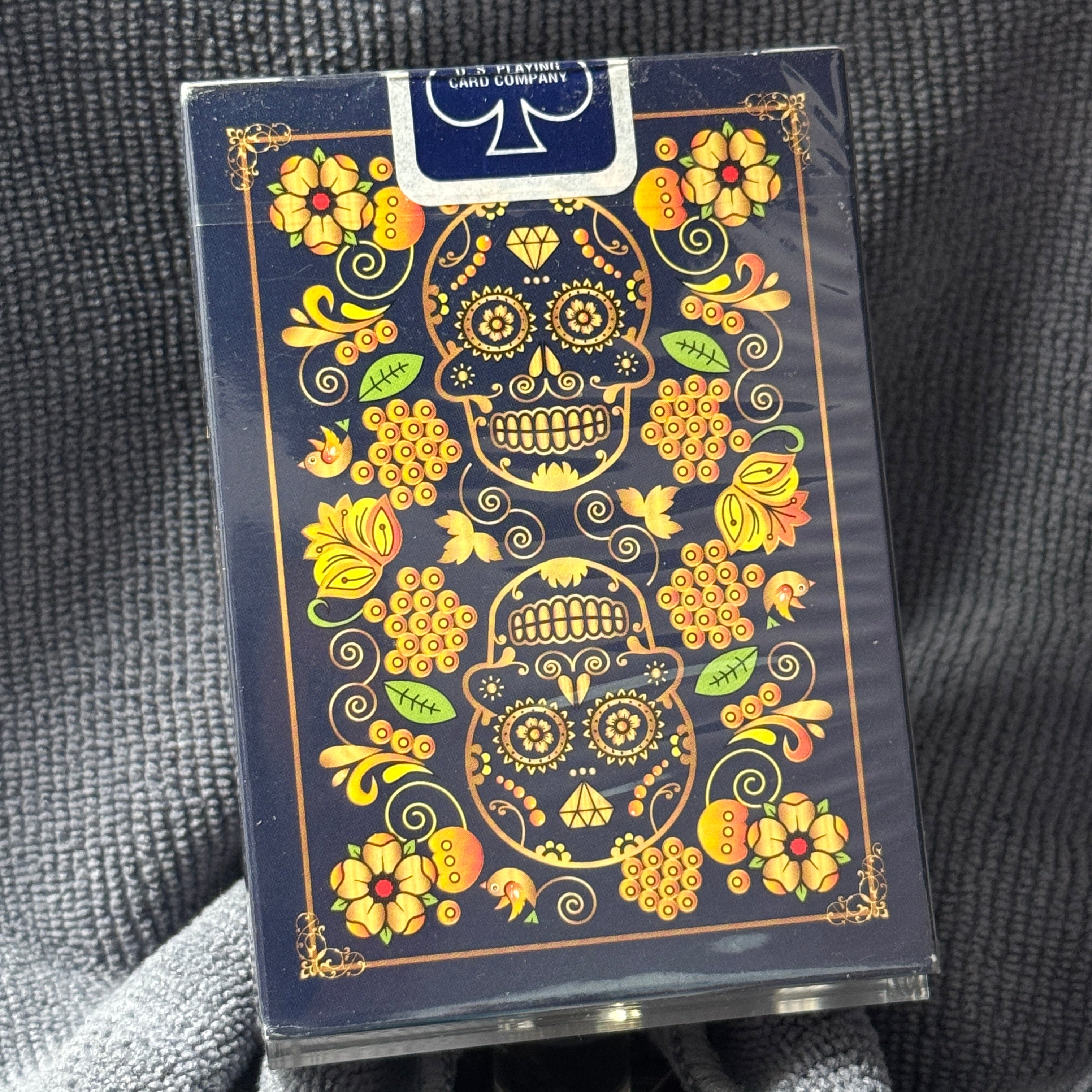 Calaveras De Azucar Blue Playing Cards