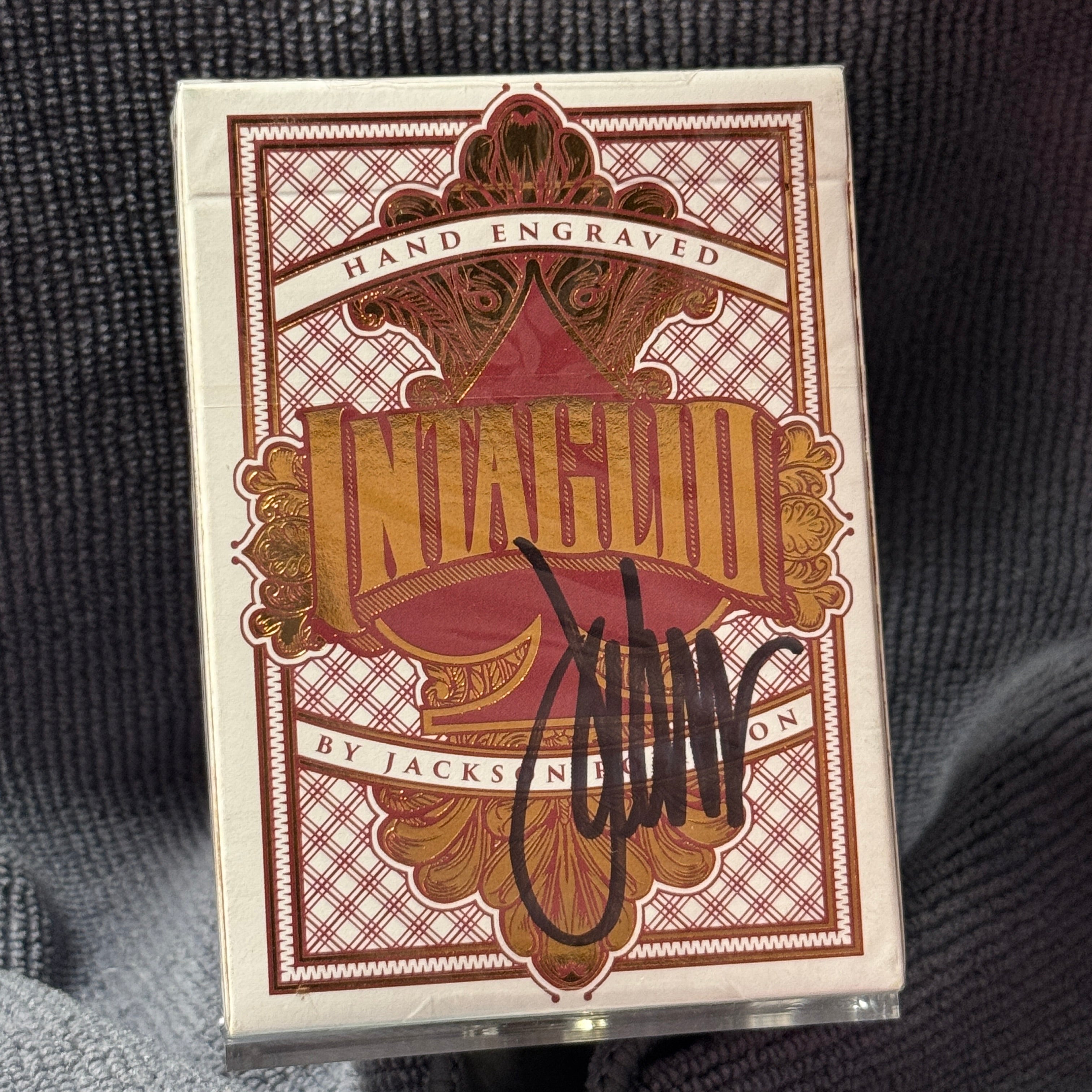 Intaglio Red Playing Cards (Signed)
