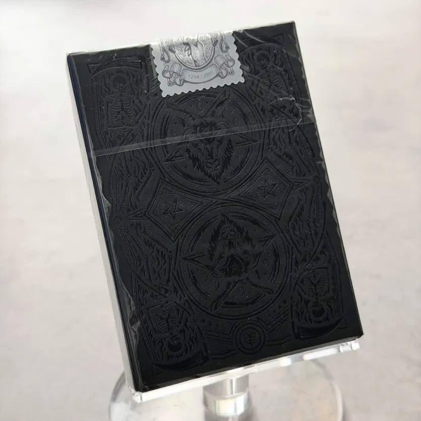 666 - Skeletal Silver Playing Cards