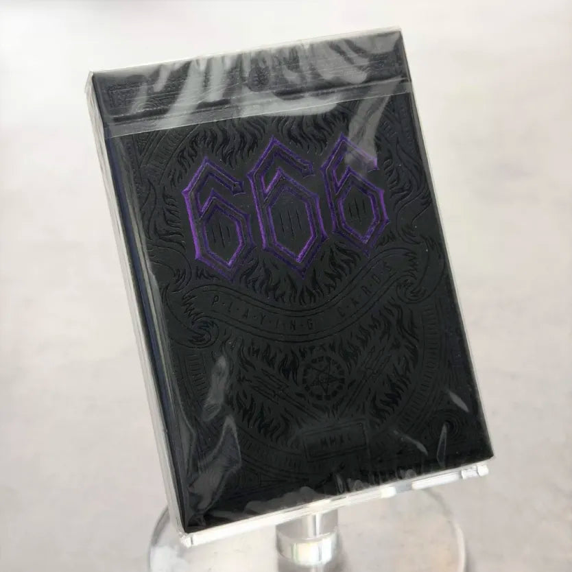 666 - Purple Inferno (Gilded) Playing Cards
