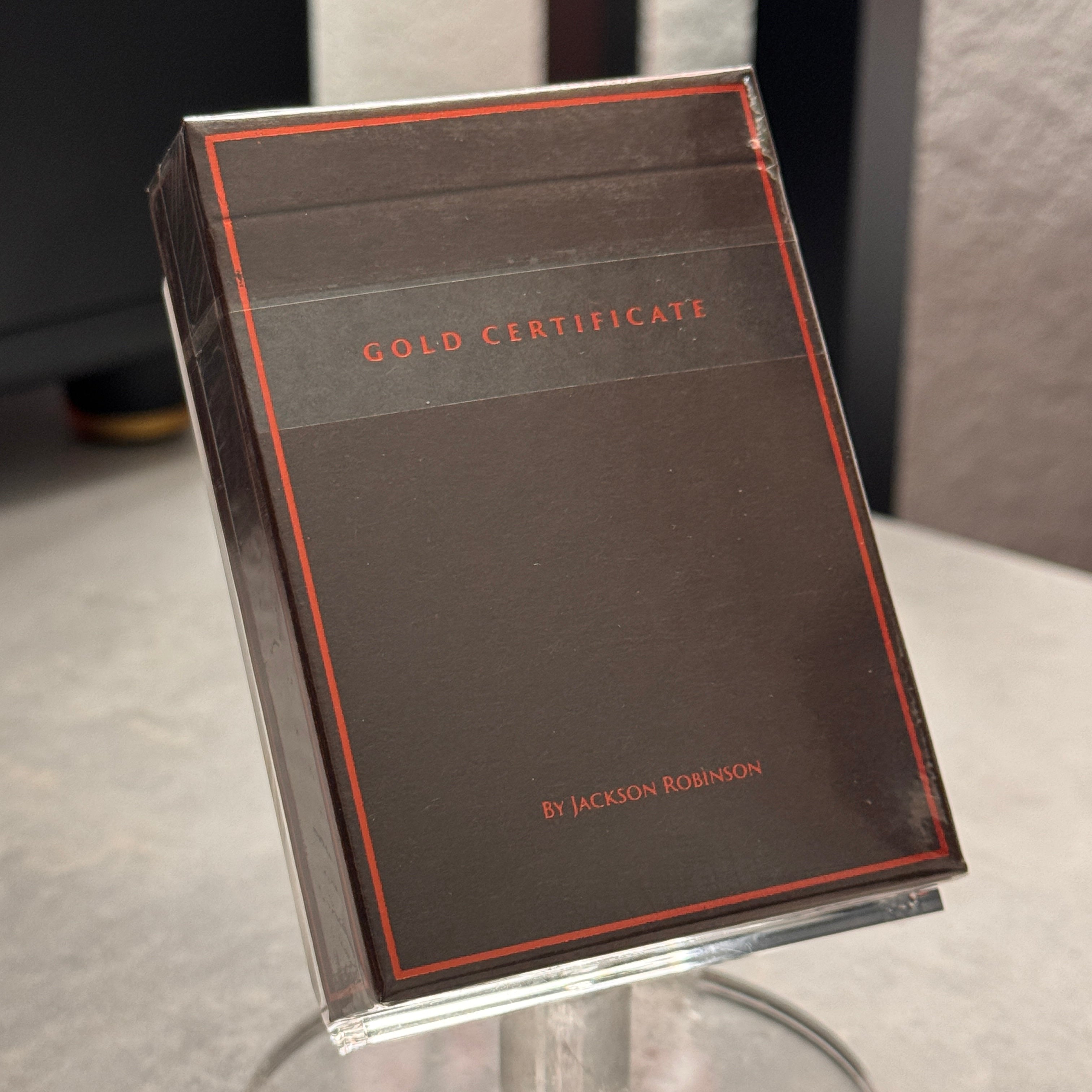 Gold Certificate (Limited - Foiled #58/400) Playing Cards