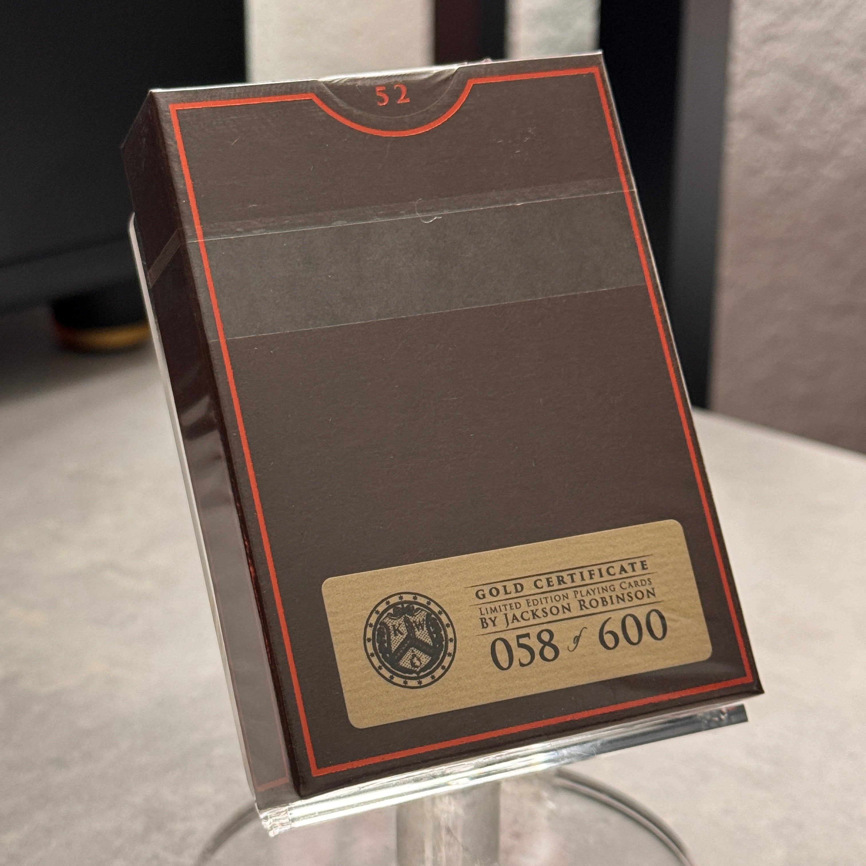 Gold Certificate (Limited - Foiled #58/400) Playing Cards