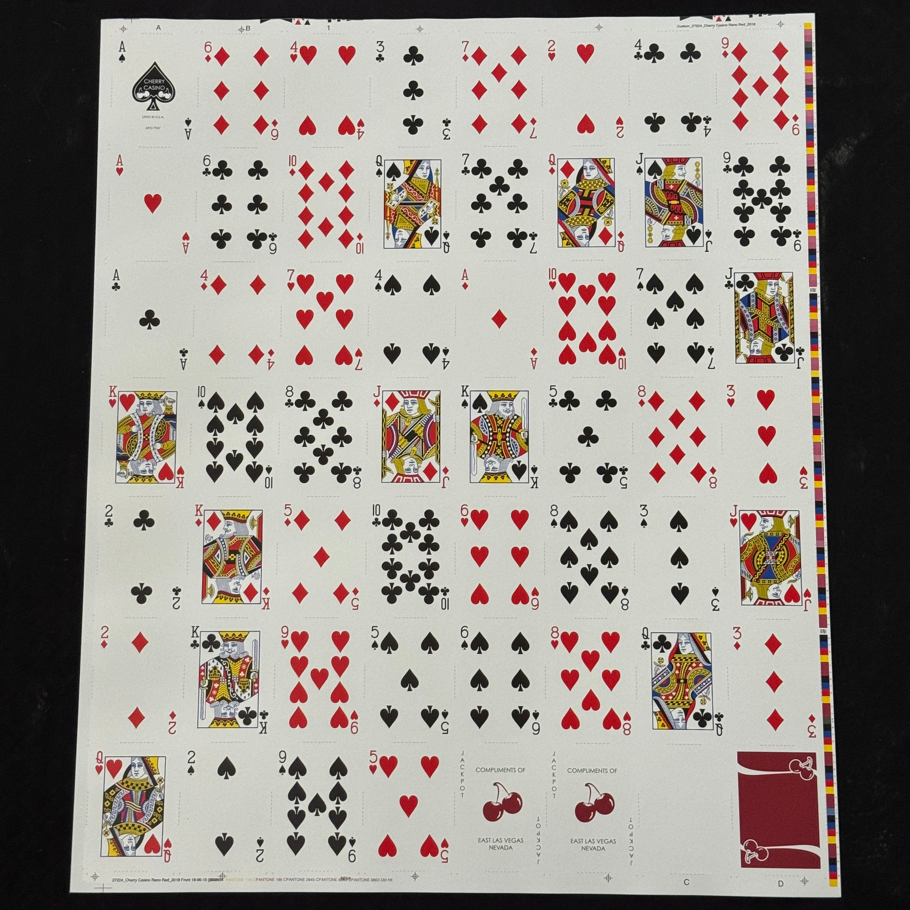 Cherry Casino (Reno Red) Uncut Sheet