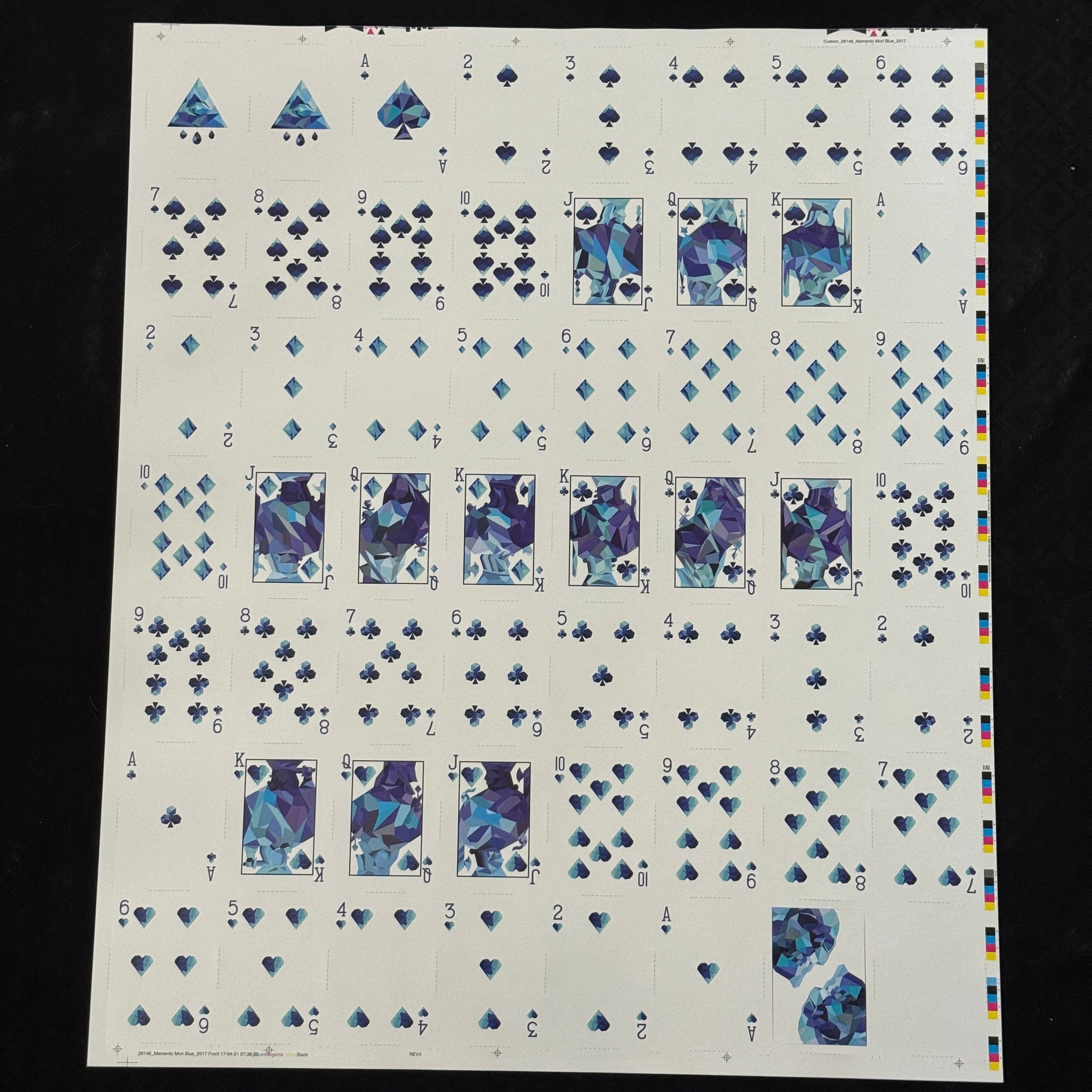 Memento Mori Blue Uncut Sheet