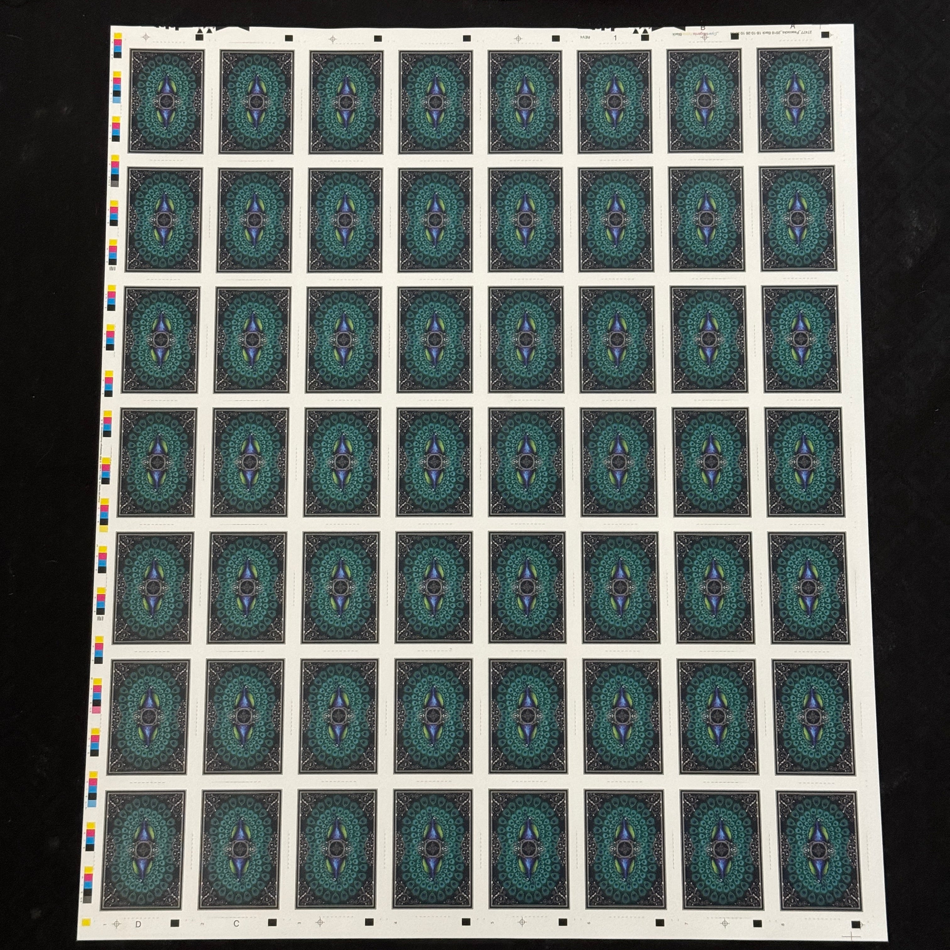 Peacocks Uncut Sheet