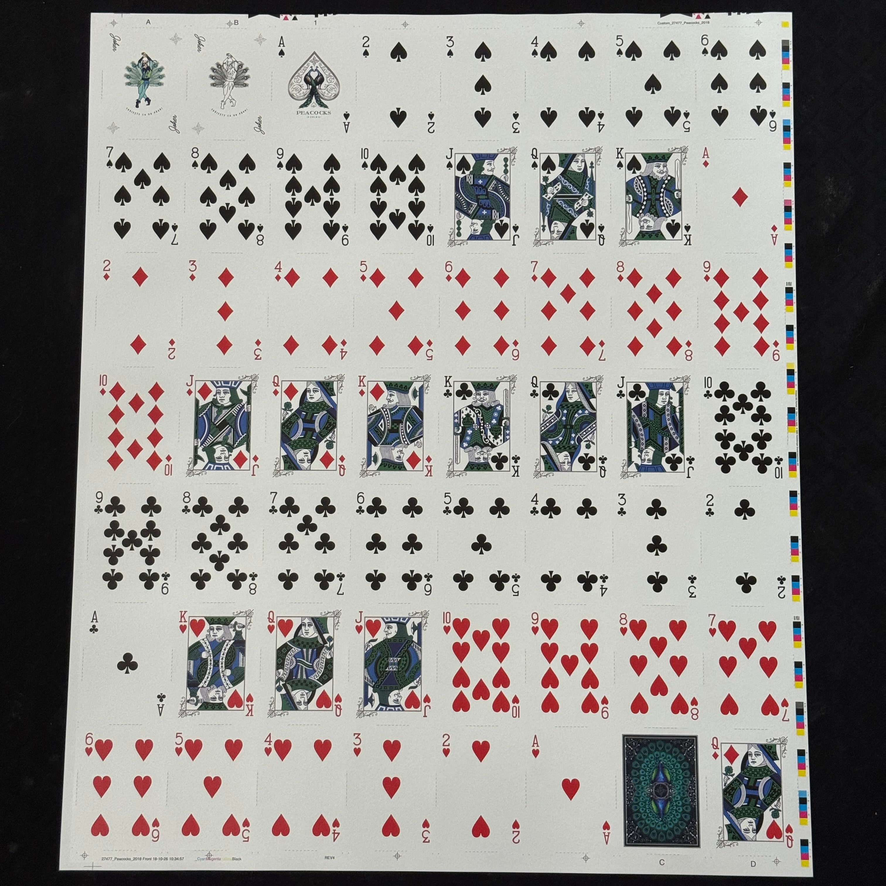 Peacocks Uncut Sheet