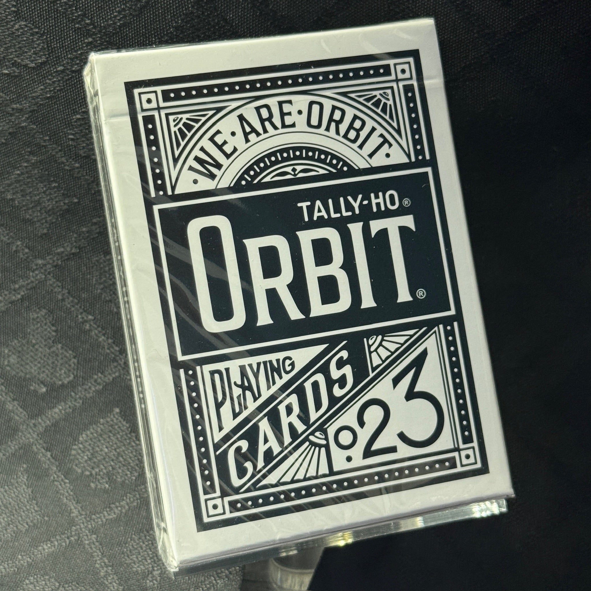 Tally-Ho X Orbit Black Playing Cards