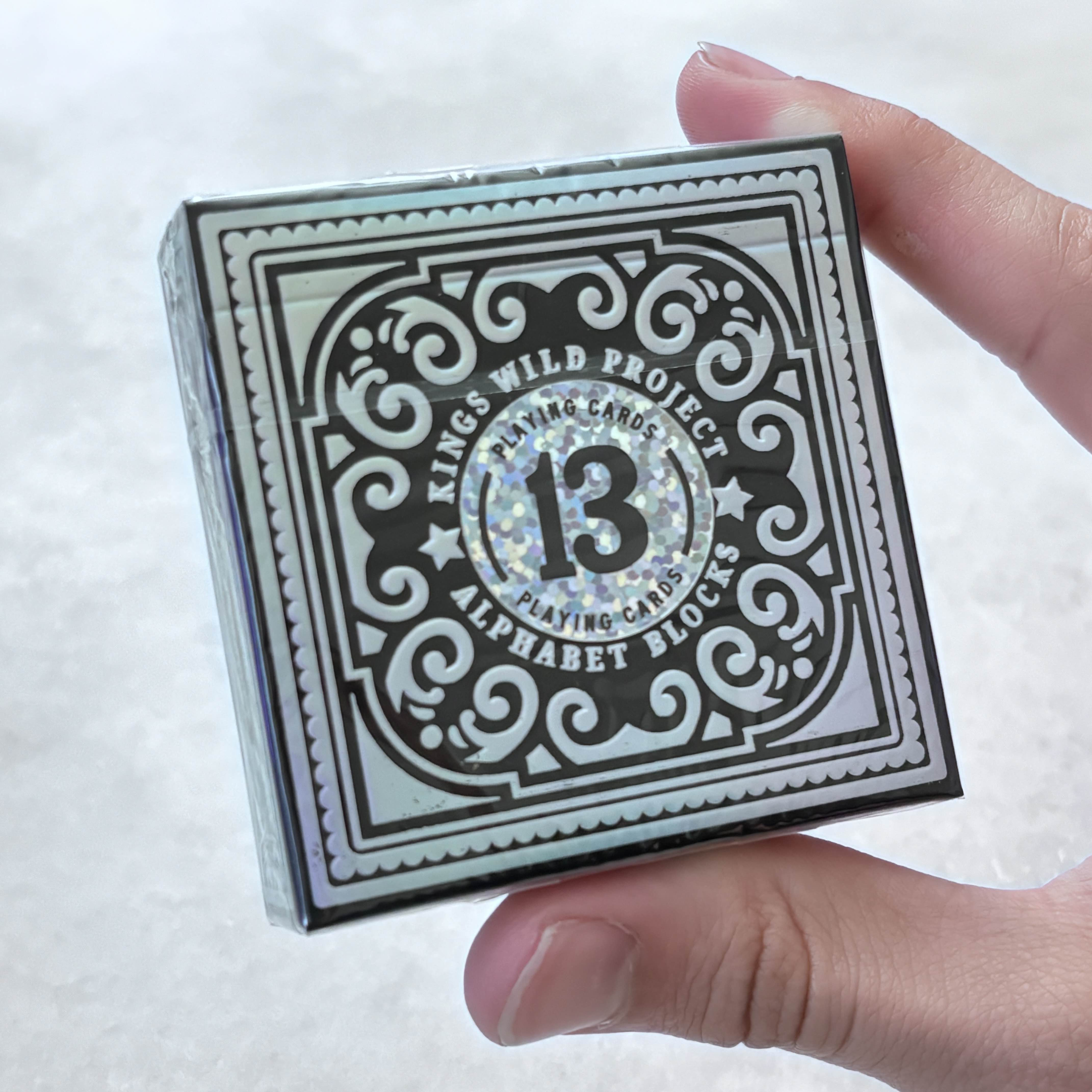 Alphabet Blocks Black (Standard) Playing Cards