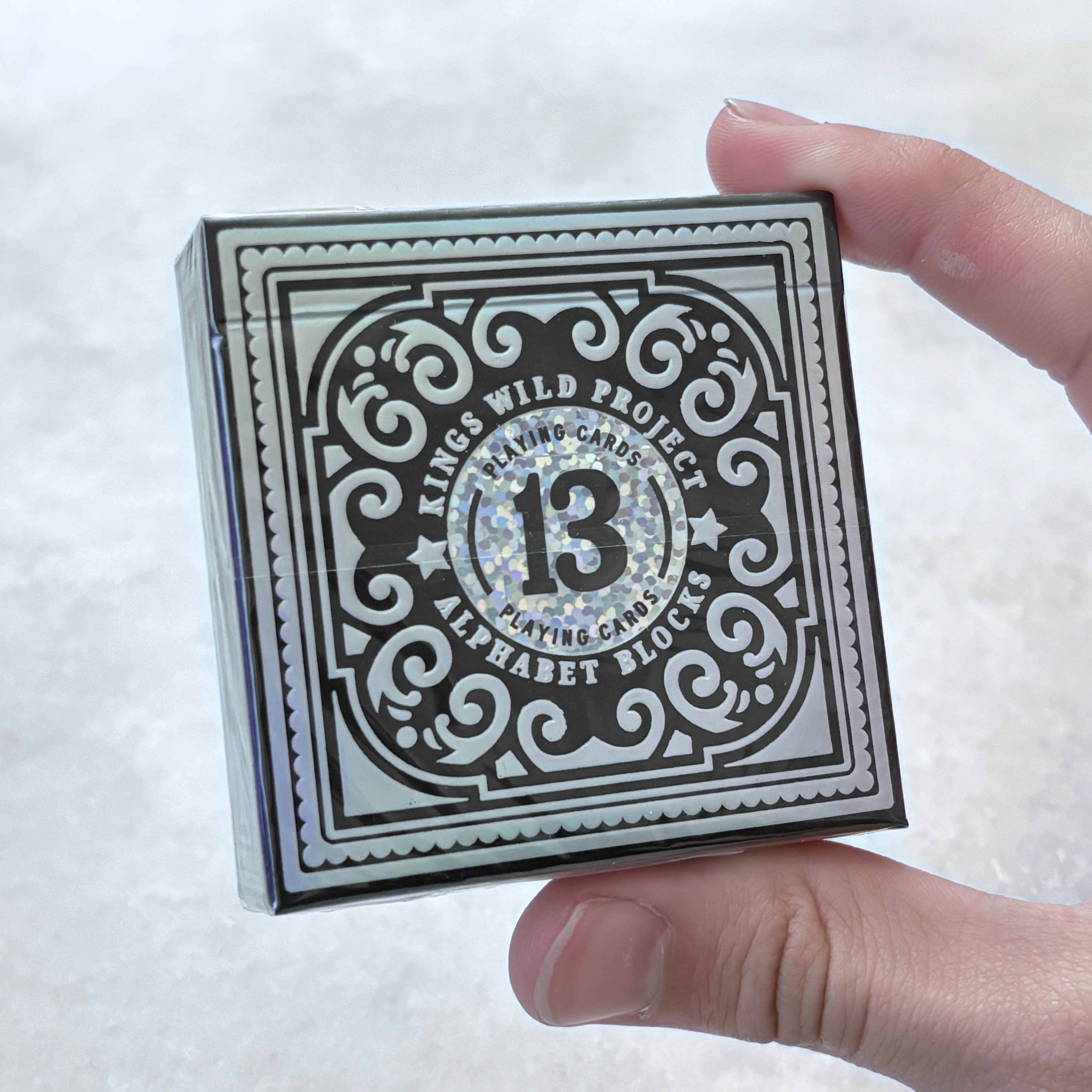 Alphabet Blocks Black (Gilded) Playing Cards