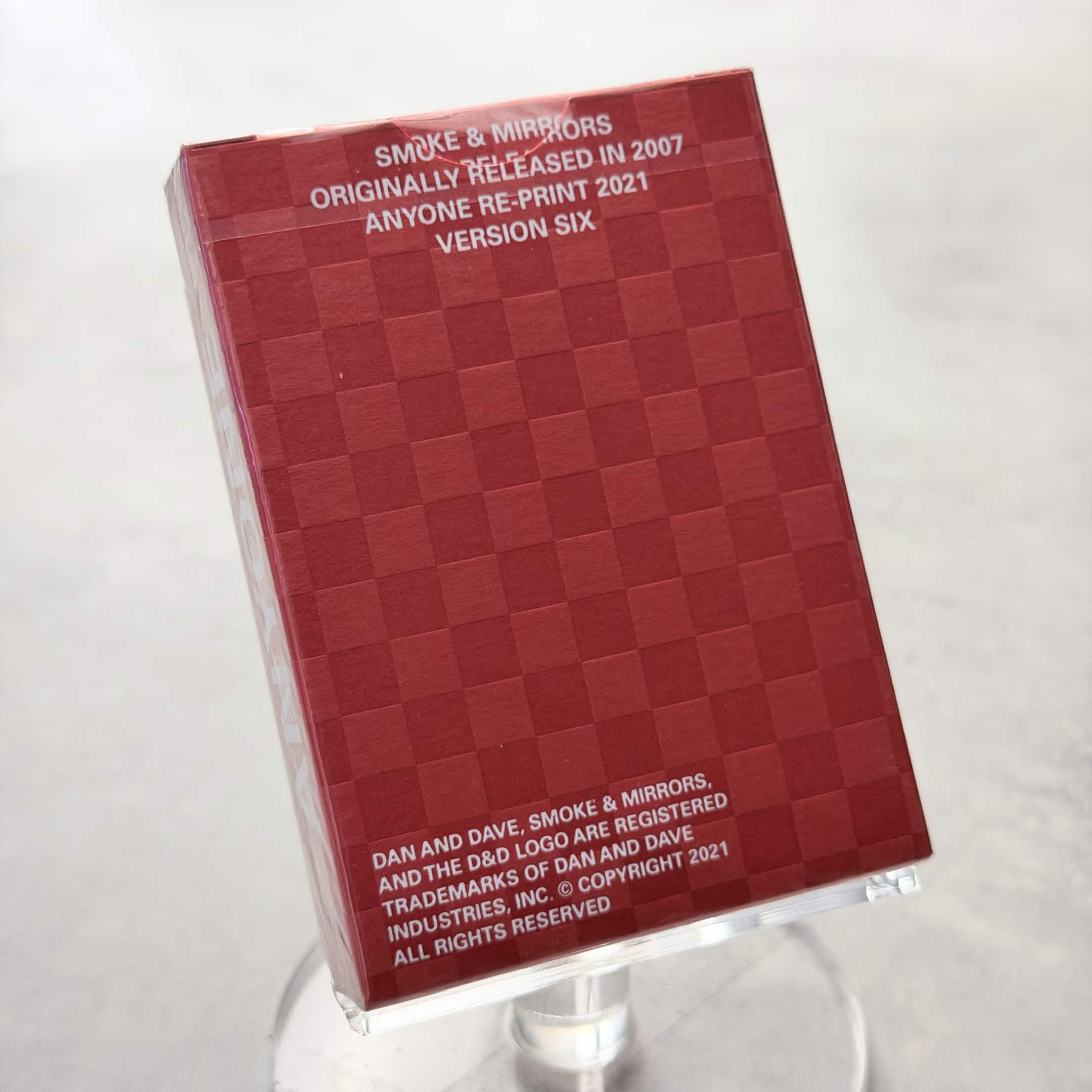 Anyone Smoke & Mirrors (Red V6 Reprint) Playing Cards