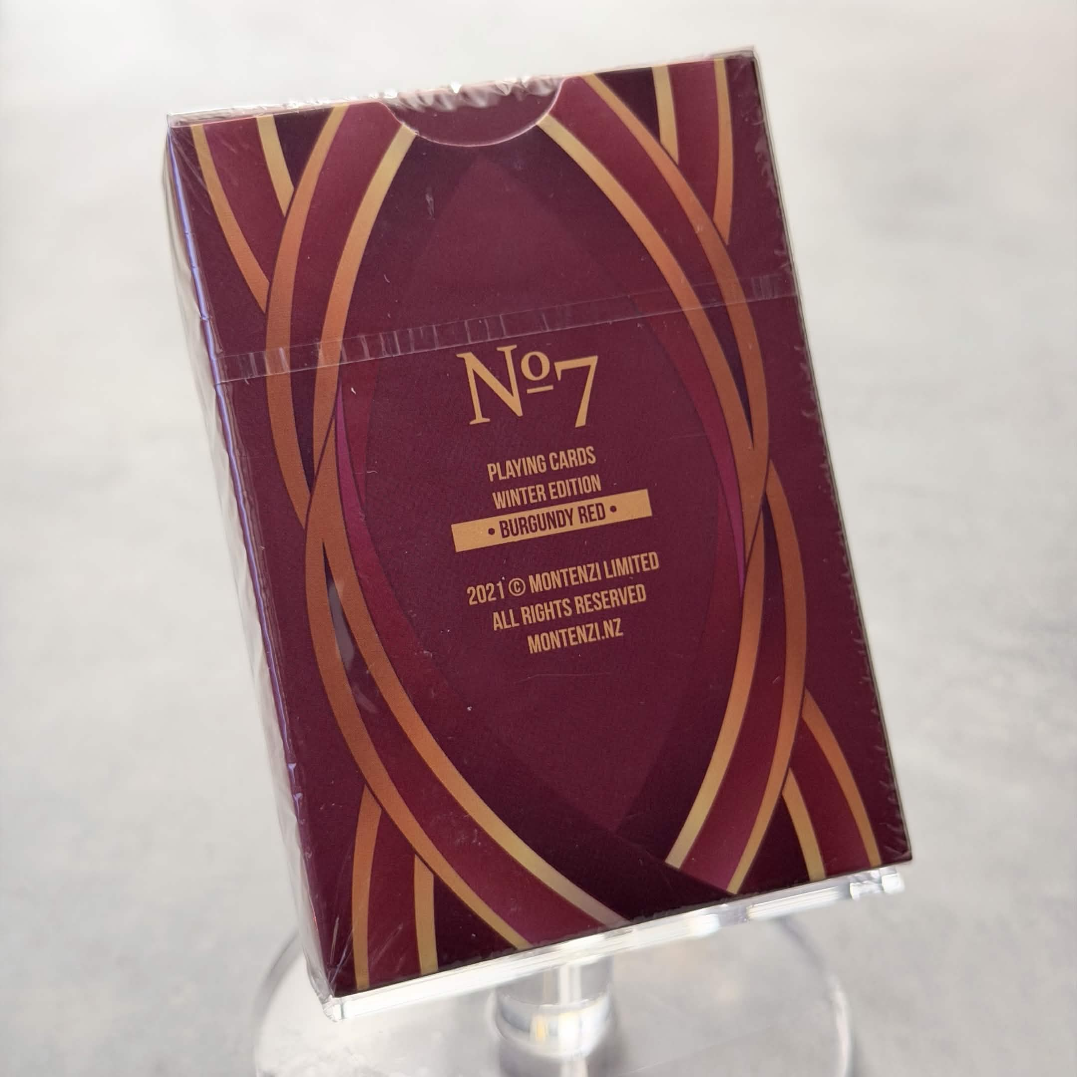 No. 7 (Burgundy Red) Playing Cards