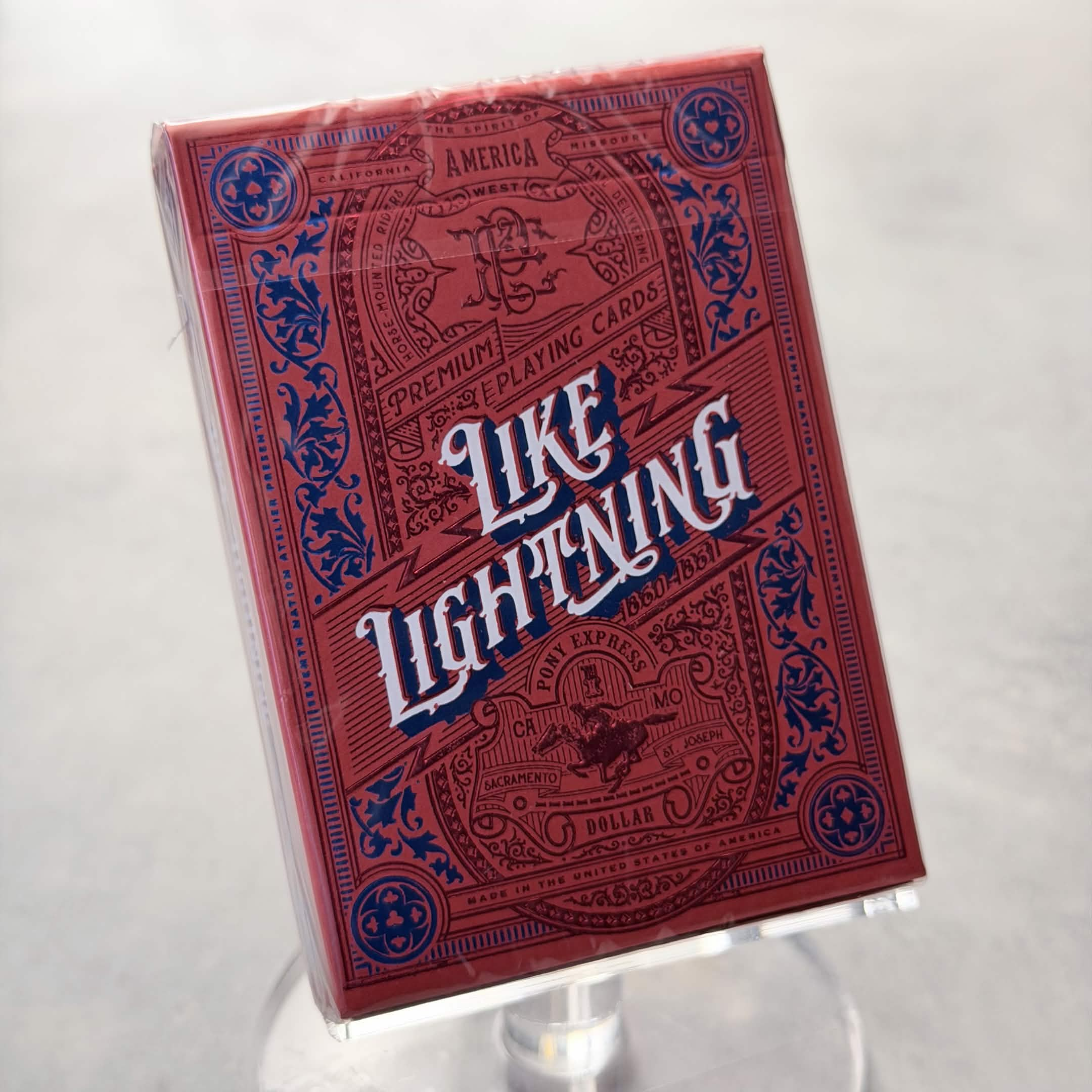 Like Lightning (Cobalt Gilded) Playing Cards