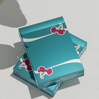 Cherry Casino (Tropicana Teal) Playing Cards by Pure Imagination Projects