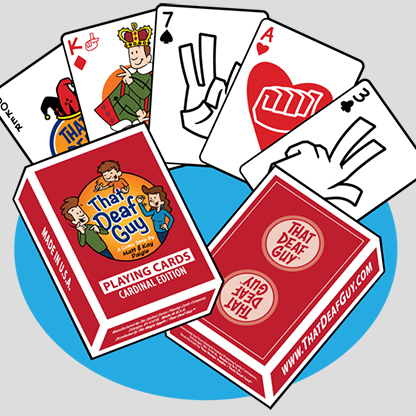 That Deaf Guy RED Cardinal Edition Playing Cards