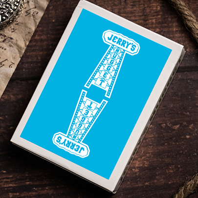 Jerry's Nugget (Icey Blue) Marked Monotone Playing Cards