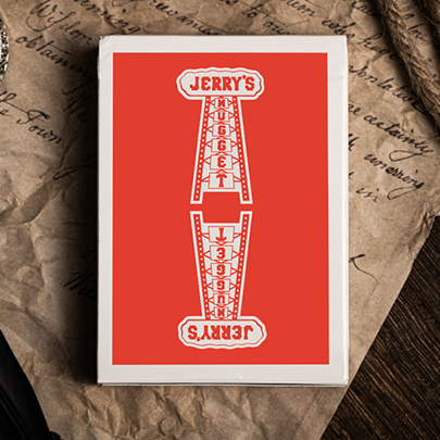Jerry's Nugget (Atomic Red) Marked Monotone Playing Cards