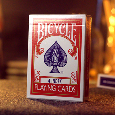 giant bicycle playing cards Bicycle 4 Index Red (Gimmicks and Online Instructions)