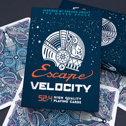 Escape Velocity (Blue) Playing Cards