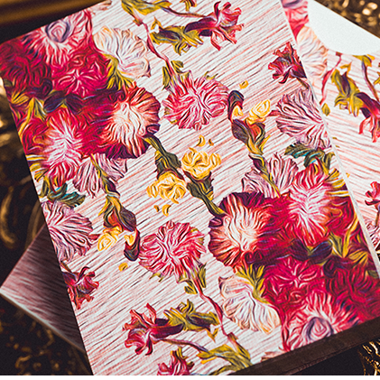 Van Gogh Asters & Phlox (Numbered- Seal) Playing Cards