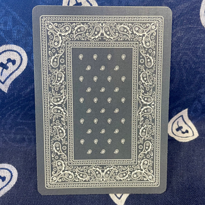 Gilded Bicycle Bandana (Blue) Playing Cards