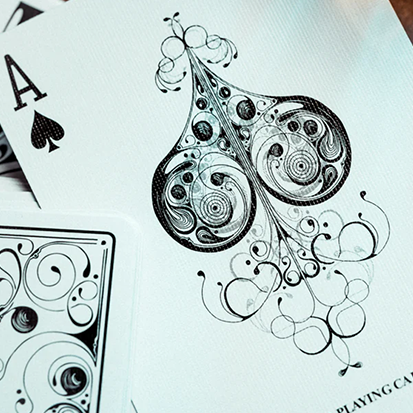 Smoke & Mirror (Smoke-White) Deluxe Limited Edition Playing Cards by Dan & Dave