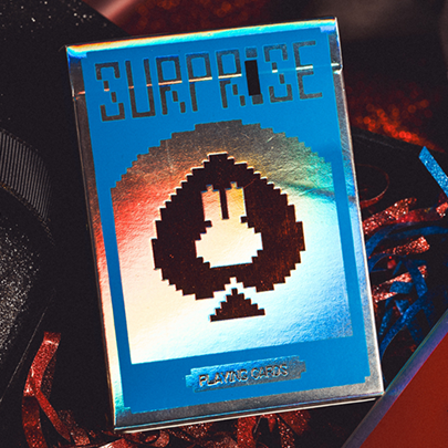 Limited Holographic Edition Surprise Deck V5 (Blue) Playing cards by Bacon Playing Card Company