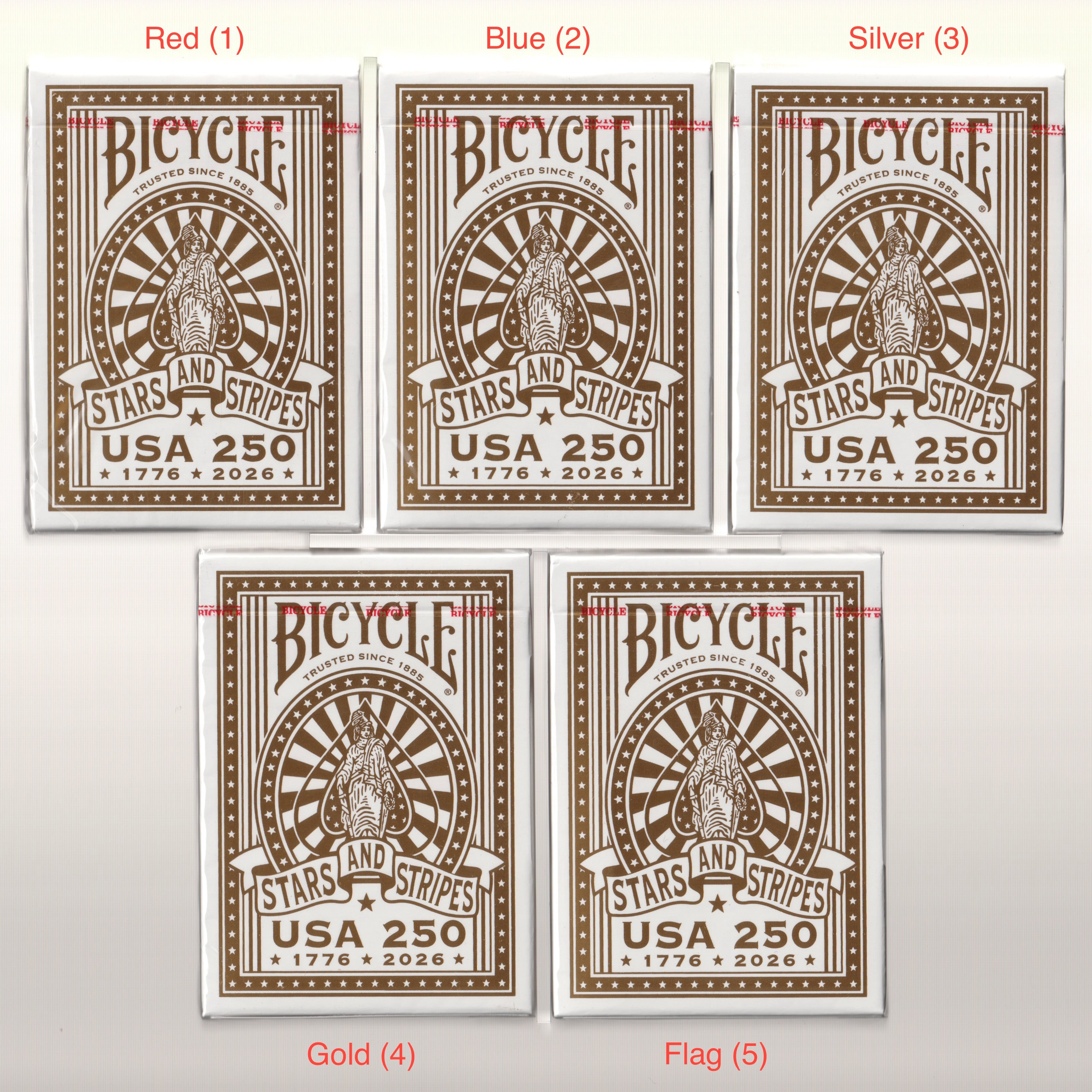 Bicycle America 250th Gilded Collection & Case [AUCTION]
