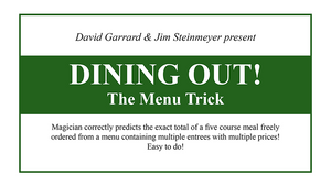 Dining Out! The Menu Trick by David Garrard and Jim Steinmeyer - Trick