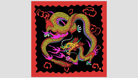 Rice Picture Silk 36" (Imperial Dragon) by Silk King Studios - Trick