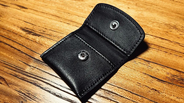 The Cowhide Coin Wallet (Black) by Bacon Magic - Trick