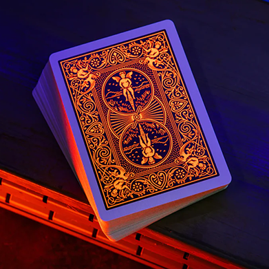 Bicycle Neon Solar-Orange Rider Back Playing Cards