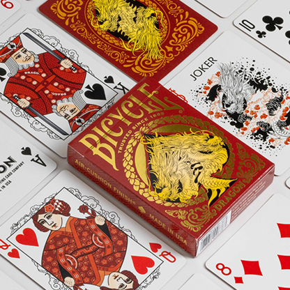 Bicycle Dragon Red Playing Cards by US Playing Card Co