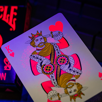 Bicycle Star-Fire Pink Neon Playing Cards